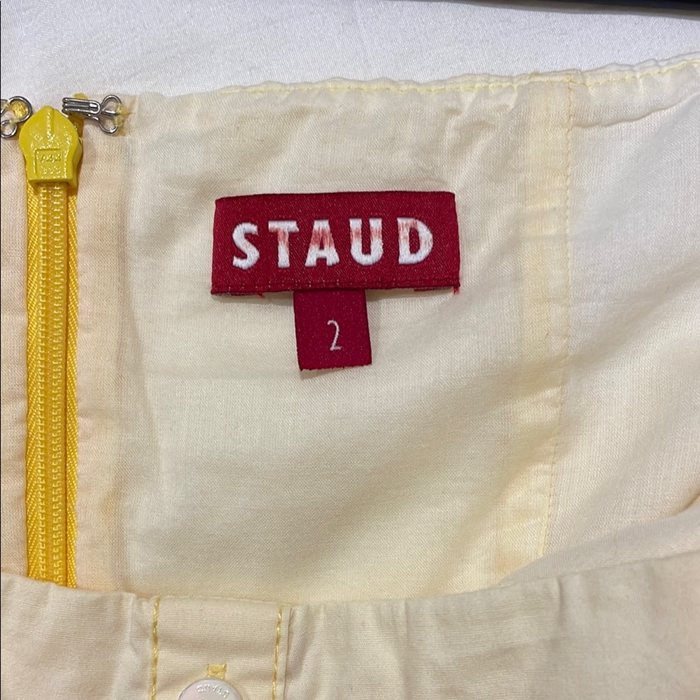 STAUD Light Yellow Off-Shoulder Dress - Picture 6 of 6